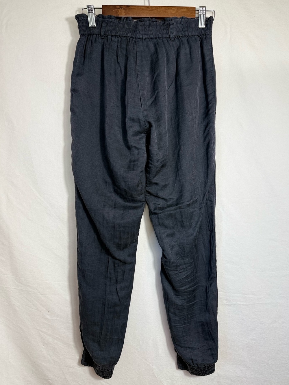 KES Luxury Silk Jogger Pants in Black - Picture 4 of 4